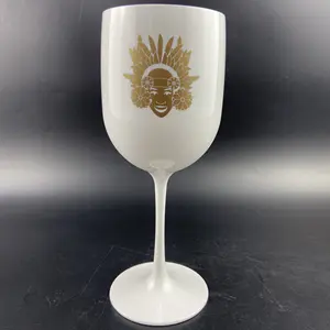 480Ml Acryl Gemaakt Plastic Wijn Glas Met Logo Gedrukt