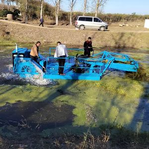Planta acuática flotante de maleza automática con motor diésel, bote colector pequeño de lenteja de agua - Product Image 4