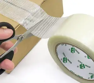 Hot Melt Glue Glass Fiber Self Adhesive Weave Cross Filament Tape