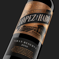 Étiquette personnalisée vintage pour vin, en papier texturé, avec estampage à chaud et dorure à chaud, pour le branding des bouteilles de vin espagnol