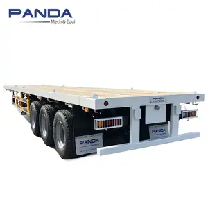 3 gandar 40ft kontainer transportasi flatbed semi trailer platform truk trailer untuk dijual di ghana