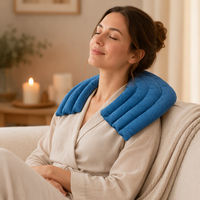 Coussin chauffant et rafraîchissant à l'aromathérapie aux herbes de lavande pour le cou et les épaules, pour apaiser les douleurs musculaires, chauffe au micro-ondes