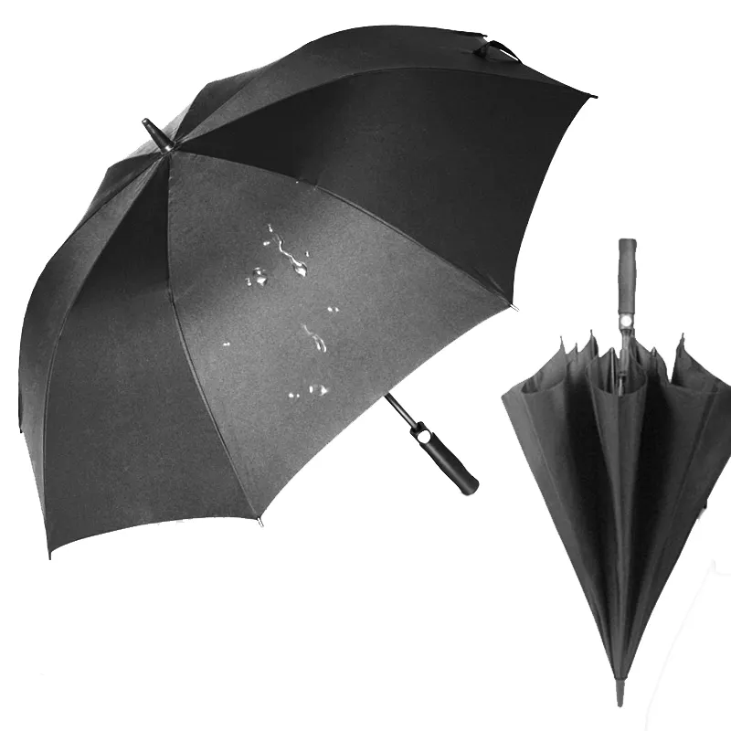 Customized High Quality Windproof Eva Handle Sun Strong Auto Open Golf Umbrella Promotional Umbrella With Company Logo