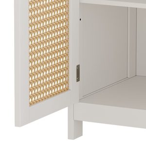 Bien eleganza Rattan <span class=keywords><strong>bagno</strong></span> <span class=keywords><strong>mobile</strong></span> con pittura in bianco MDF con decorazione porta in vimini per palestra e Hotel soluzione di stoccaggio - Product Image 2
