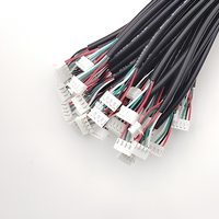 Harness Kabel Internal Multi-Warna Kustom dengan Konektor Pengunci Plastik Putih Dua Ujung dan Selang Pelindung Luar Hitam