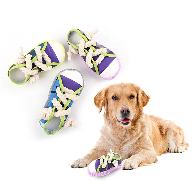 Brinquedo para cães de estimação em forma de sapato, resistente a mordidas e mordidas, de alta qualidade para limpeza dos dentes