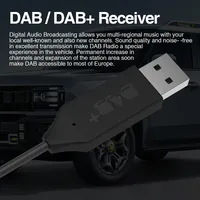 Récepteur de signal numérique DAB + Box de voiture Récepteur DAB + Antenne Interface USB pour l'Europe Unité principale Android Radio de voiture Diffusion Stéréo
