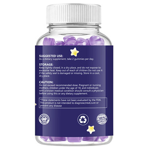 Superfood Sugar-Free Deep Sleep High Strength 5mg/10mg Melatonin Herbal Gummies Supplement for Adults <strong>Vitamins</strong> for Stress Sleep - Product Image 3