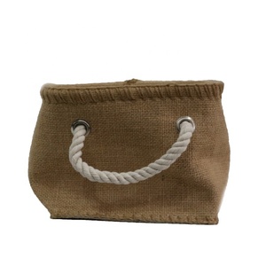 Casual Simple de <span class=keywords><strong>lino</strong></span> amarillo <span class=keywords><strong>mango</strong></span> bebé bolsos de almacenamiento cesta para ropa de casa - Product Image 3