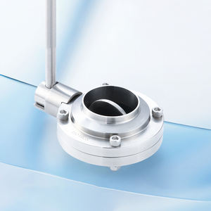 Vanne papillon D61X en acier inoxydable de qualité industrielle, soudée par bout à bout, à commande manuelle par tige de tirage, pour applications de régulation de débit d'eau en gros - Product Image 6