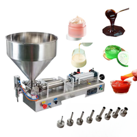Machine de remplissage semi-automatique à piston pour pâtes, yaourts, beurre, mayonnaise, confiture, pour bouteilles en verre et plastique, idéale pour les petites entreprises