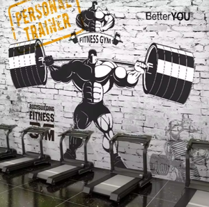 Mural de pared personalizado foto de gimnasio papel pintado impreso en 3D decoración de pared Fondo Industrial tela de pared de grafiti creativo - Product Image 2