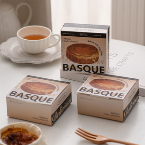 กล่องขนมแบบกำหนดเอง กล่องขนมปัง กล่องกระดาษสีขาวพับได้ รีไซเคิลได้ สำหรับใส่ทาร์ตไข่และคุกกี้ - Product Image 3