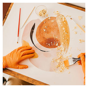 Nueva llegada hecho a mano 1 gramo/bolsa de copos de Metal falso oro plata Cooper para Festival regalo pintura campana artesanía muebles de pared - Product Image 5