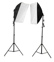 Peralatan Studio Fotografi Payung Softbox dan Sistem Latar Belakang Berdiri 6.6*10 Kaki dengan Bohlam untuk Studio Video