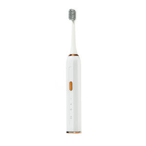 Cepillo de dientes eléctrico sónico recargable, cepillo inteligente resistente al agua IPX7 con 3 cabezales, carga tipo C, color blanco caqui - Product Image 1