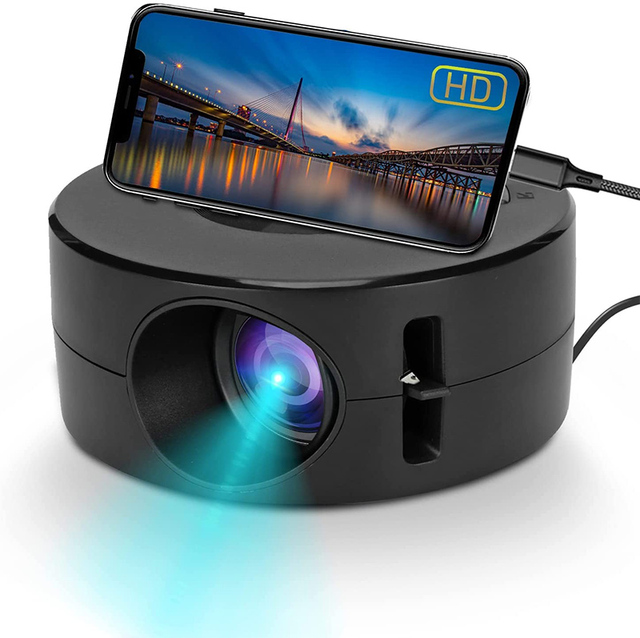 Most Competitive T200 Handheld Wired Same Screen Portable Mini Pocket Projector for Outdoor Home Smart Phone