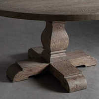 Table basse ronde moderne en bois massif sculpté à la main, robuste et durable, taille et couleur personnalisables, meubles de salon