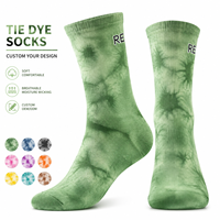 Chaussettes personnalisées tie-dye antidérapantes, colorées, tendance, décontractées, OEM ODM, logo personnalisé, 100% coton, fabricant