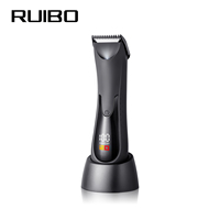 Tondeuse Manscape pour hommes, rasoir électrique sans coupures pour l'épilation des testicules, du pubis, de l'aine, des jambes et du torse, avec lumière et lame en céramique