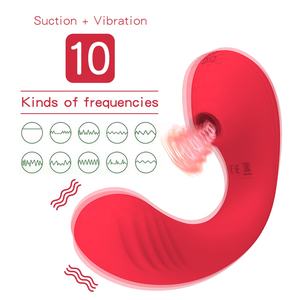 المصنع الأصلي 2 في 1 غرام بقعة البظر مص هزاز مرن للمرأة المهبل البظر محفز ألعاب جنسية بائع - Product Image 2