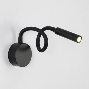 Modern LED Reading <b>Wall</b>-Mounted Lamp with Flexible Tube for Hotel Bedroom <b>Bedside</b> - Product Image 2