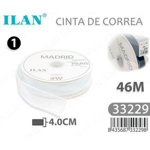 ILAN ริบบิ้นผ้าสีขาวขนาด 4.0 ซม. ยาว 46 ม. - Product Image 3