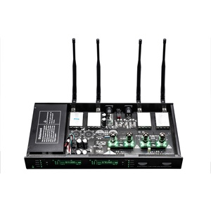 Micrófono inalámbrico UHF IR de 2 canales con tubo electrónico, nuevo diseño, 4 Uds., con cambio de color, para Bar, <span class=keywords><strong>restaurante</strong></span>, hogar - Product Image 5