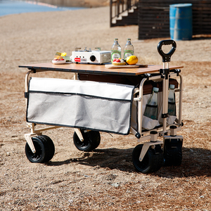 Nieuwe Bijgewerkte <span class=keywords><strong>Trolley</strong></span> Strandkar Wagon Achter Opening Dubbele Rem Utility Wagon Campingkar - Product Image 3