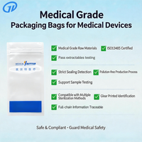 Sac de stérilisation pour dispositifs médicaux PET/PE avec code QR imprimé en gravure, épaissi, haute résistance à la perforation, haute transparence, pochette à fermeture éclair