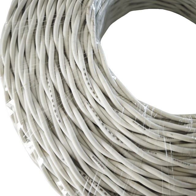 Fire Resistant Polyvinyl Chloride Stranded Flexible 2 * 1.5mm ² Wire and Cable