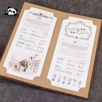 Cartes de menu personnalisées avec logo pour spa, dessert, thé, barbier, boisson, vin, mariage, restaurant