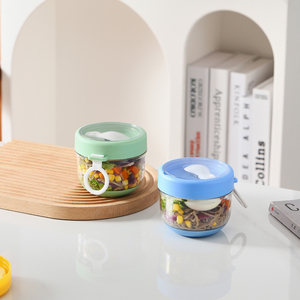 Contenitore portatile per avena durante la notte con coperchio e cucchiaio Yogurt colazione in movimento tazze barattoli di farina d'avena contenitore per Snack - Product Image 4