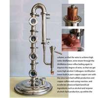 Colonne de distillation domestique, distillateur à colonne, 4 couches, acier inoxydable, cœur en cuivre, colonne de reflux, équipement de brassage, torréfacteur à vin