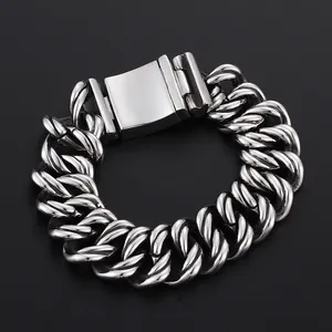 KALEN Chunky Casting Rope Fashion Stainless Steel Bracelet Jewelry