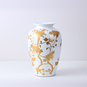 Commercio all'ingrosso tradizionale Festival tempio vasi oro modello di fiori a buon mercato all'ingrosso vaso di zenzero in ceramica - Product Image 6