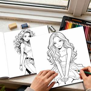 Carnet de coloriage K-pop personnalisé avec impression de logo, fournitures scolaires éducatives pour enfants, impression de livres de coloriage - Product Image 2