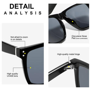 Nuevas Gafas de Sol UV400 con Marco Cuadrado Negro, Unisex, Protección Solar, para Pesca, Viajes y Actividades al Aire Libre, Hechas en Wenzhou, Modelo 4379 - Product Image 3