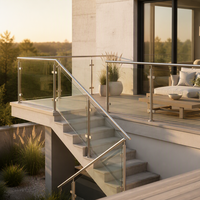 Vente directe d'usine Reilbu, balustrade d'escalier en acier inoxydable facile à installer, résistante à la rouille, design industriel