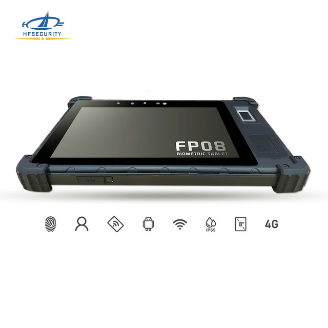 HFSecurity FP08 8 Inch Industrial Tablet Multi-Mode Fingerprint Face Iris RFID Card QR Code Passport MRZ OCR