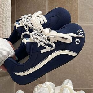 2026 New <b>Women</b> Retro German <b>Trainers</b>, Classic Round Toe, Thin Sole with Hidden Heightening, Versatile Daily Casual Shoes - Product Image 2