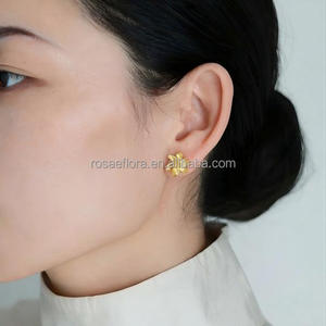 Pendientes de Flor de Narciso Rosaeflora "Comienza a Amarte a Ti Mismo", Plata de Ley 925 Auténtica, Joyería Fina - Product Image 6