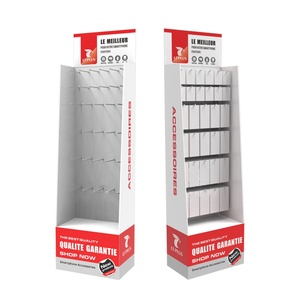 Exhibidores de Cartón Plegables al por Mayor para Tiendas, Exhibidores de Piso con Ganchos, Exhibidores de Cartón Corrugado para Supermercados con Ganchos - Product Image 6