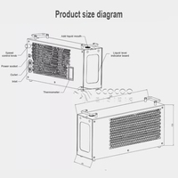 Ococo sasis Q03-120 Mini, sistem pendingin air, kartu grafis CPU PC terintegrasi eksternal, kipas pendingin air