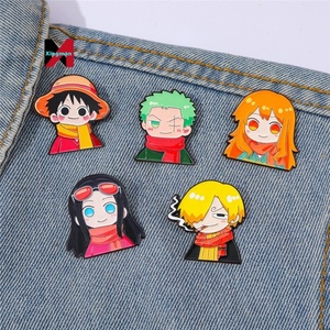 เข็มกลัดโลหะ<span class=keywords><strong>วันพีซ</strong></span> อนิเมะญี่ปุ่น ลูฟี่ โซโล ซันจิ ทำจากโลหะผสม - Product Image 3