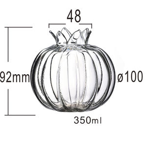 Taza de cristal creativa de flor de Granada con pajita, copa de cóctel transparente, vaso de cristal con forma de granada - Product Image 6