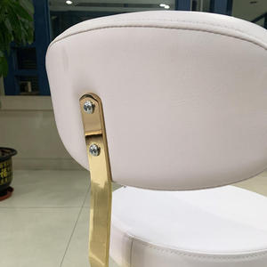Gold Base PU Leather Nail Salon Spa Pedicure Technician Saddle Chair Massage Function LED Lamp Customizable Color High Load - Product Image 5