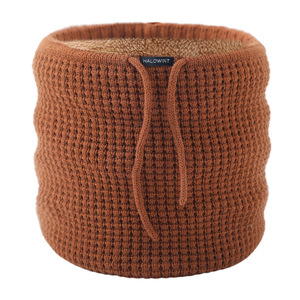 Calentadores de Cuello Acrílicos de Invierno 2025 <span class=keywords><strong>para</strong></span> Hombre y Mujer, Forrados de Felpa, Tejidos, Gruesos, con Cordón Ajustable, <span class=keywords><strong>Bufanda</strong></span> - Product Image 5