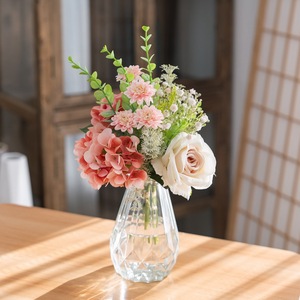 ช่อดอกไฮเดรนเยียกุหลาบประดิษฐ์ CallaFloral ทำจากผ้าพลาสติกถัก สำหรับตกแต่งบ้านและงานแต่งงาน รุ่น CF01362 - Product Image 2