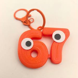 Porte-clés drôle Six Seven 67, porte-clés Meme 6-7, dictons populaires, expressions populaires amusantes, accessoire pour sac à dos - Product Image 6